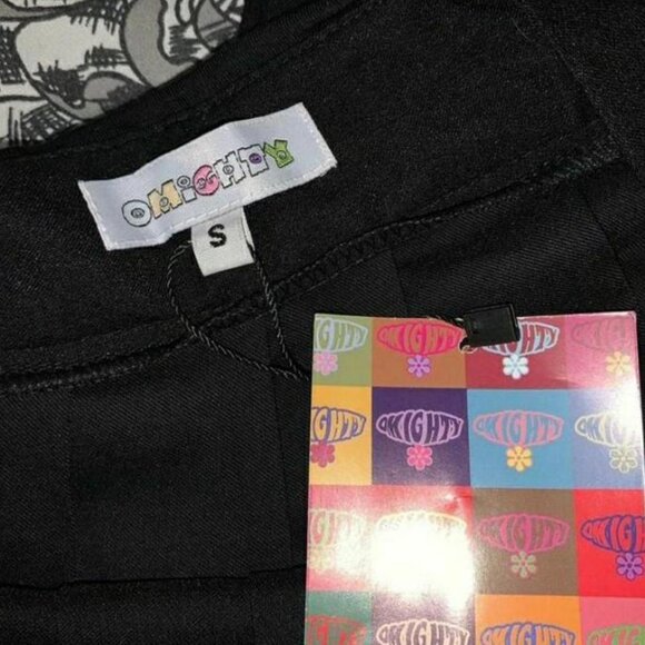 Omighty Black pleated mini skirt with rhinestone thong - Picture 4 of 4